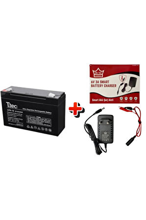 6 VOLT 12 AMPER AKÜ VE 3 AMPER HIZLI ŞARJ ALETİ