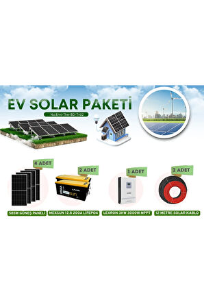 LİFEPO4 SOLAR GÜNEŞ ENERJİ PAKETİ EV İHTİYAÇLARI İÇİN