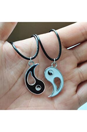 2 Adet Ying Yang Denge Kolye Sevgili Arkadaşlık Best Friends Kolyesi