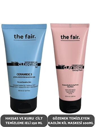 the fair. Hassas ve Kuru Cilt Temizleme Jeli 150 ml ve Gözenek Temizleyen Kaolin Kil Makesi 100 ml