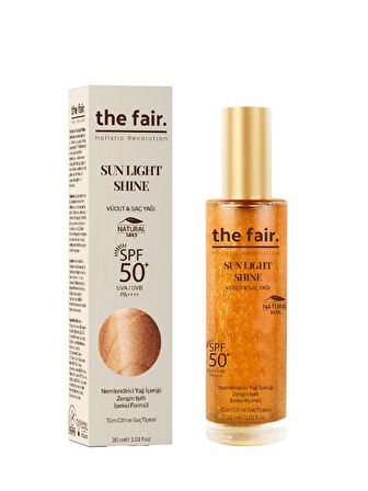 the fair. Sun Light Shine Spf 50+ /PA++++ Parıltılı Güneş Koruyucu Vücut Ve Saç Yağı 130 ml