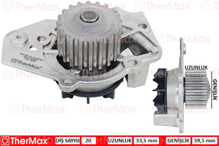 THERMAX Devirdaim Psa Bx 1.7 1.9 Zx 205 C15 Xantıa 1.9 306 1.8