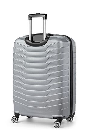 Gri Valiz Seti  %100 Abs 3'lü Set(KABİN-ORTA-BÜYÜK BOY)