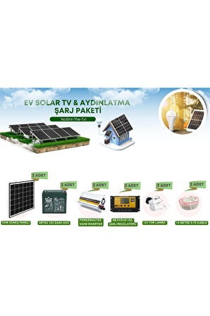 BAĞ BAHÇE İÇİN GÜNEŞ ENERJİLİ TV LAMBA PAKETİ