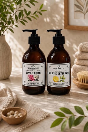 Stantsız 500Ml Cam Sıvı Sabunluk Sıvı Deterjanlık Şişesi