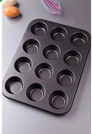 Muffin Kalıbı 12'li Kek Pasta Kurabiye Cupcake Lüx Muffin Kalıbı Kek Çörek Fırın Kapsülü Tepsisi
