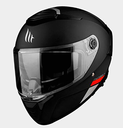 MT Thunder 4SV Solid A1 Şeffaf Vizörlü Kask Mat Siyah 2XL