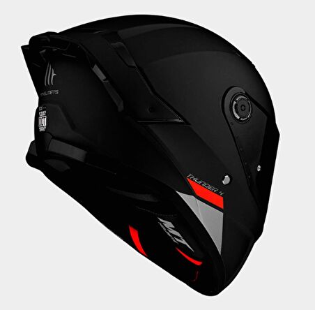 MT Thunder 4SV Solid A1 Şeffaf Vizörlü Kask Mat Siyah 2XL