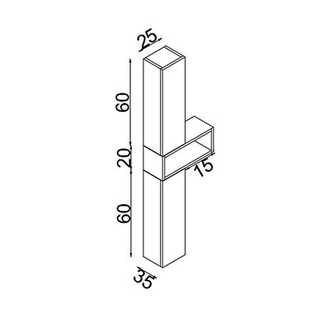 Teta Home Madrid Mdf Banyo Boy Dolabı