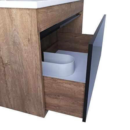 Teta Home Mersin 65 Cm Mdf Banyo Dolabı Seti