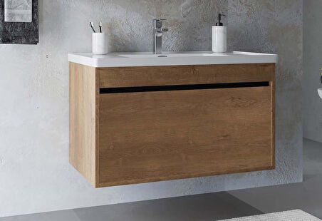 Teta Home Mersin 80 cm Mdf Banyo Lavabolu Alt Dolap