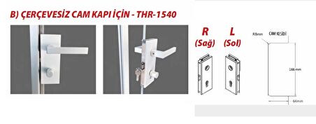 THOOR VEDGE CAM KAPI KİLİDİ - SOL