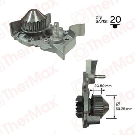 Thermax T01.176 Devirdaim Kangoo 97 Clio II 98-05 Megane 96 E7J Rn-Rt-Rxe 1.4 Pa633 T 8200146301