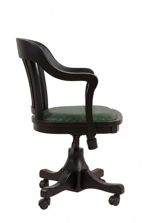 Throne Deri Döşemeli Ahşap Ofis Sandalyesi