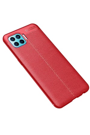 Newface Oppo Reno 4 Lite Kılıf Auto Focus Kapak - Kırmızı