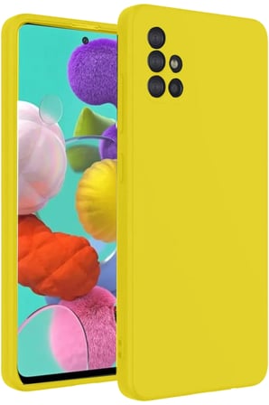 Newface Samsung Galaxy A31 Kılıf Nano içi Kadife Silikon - Sarı