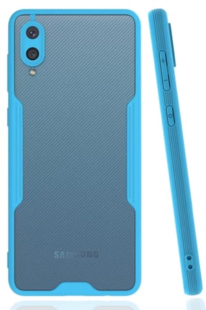 Newface Samsung Galaxy A02 Kılıf Platin Silikon - Mavi