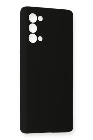 Newface Oppo Reno 5 Pro Kılıf Nano içi Kadife Silikon - Siyah