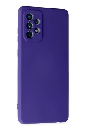 Newface Samsung Galaxy A72 Kılıf Nano içi Kadife Silikon - Mor