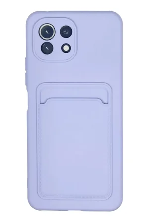 Newface Xiaomi Mi 11 Kılıf Kelvin Kartvizitli Silikon - Lila