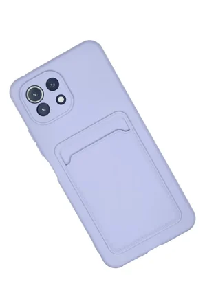 Newface Xiaomi Mi 11 Kılıf Kelvin Kartvizitli Silikon - Lila