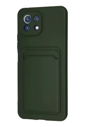 Newface Xiaomi Mi 11 Kılıf Kelvin Kartvizitli Silikon - Koyu Yeşil