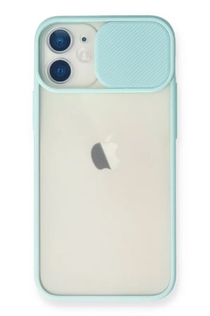 Newface Apple iPhone 11 Kılıf Palm Buzlu Kamera Sürgülü Silikon - Turkuaz