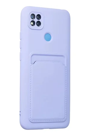 Newface Xiaomi Redmi 9C Kılıf Kelvin Kartvizitli Silikon - Lila