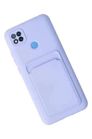 Newface Xiaomi Redmi 9C Kılıf Kelvin Kartvizitli Silikon - Lila
