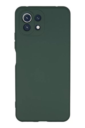 Newface Xiaomi Mİ 11 Lite Kılıf Nano içi Kadife Silikon - Koyu Yeşil