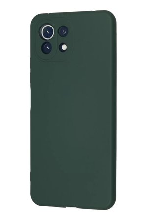 Newface Xiaomi Mİ 11 Lite Kılıf Nano içi Kadife Silikon - Koyu Yeşil