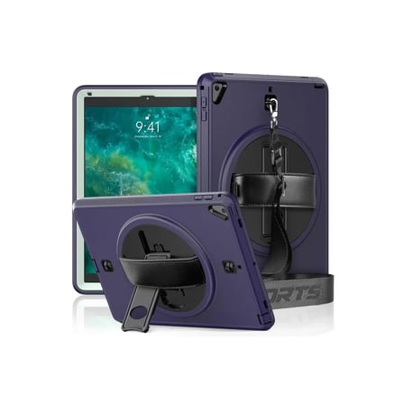 Newface Apple iPad 5 Air 9.7 Kılıf Strap-C Otterbox Tablet Kapak - Lacivert