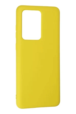 Newface Samsung Galaxy S20 Ultra Kılıf Nano içi Kadife Silikon - Sarı