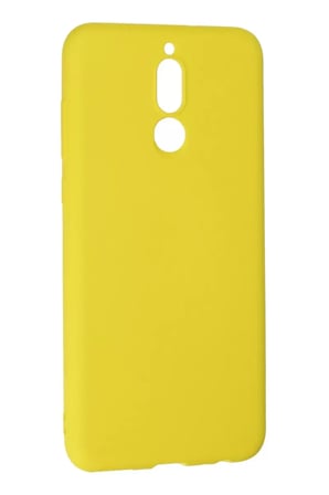 Newface Huawei Mate 10 Lite Kılıf Nano içi Kadife Silikon - Sarı
