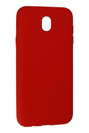 Newface Samsung Galaxy J7 Pro / J730 Kılıf Nano içi Kadife Silikon - Kırmızı