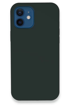Newface Apple iPhone 12 Kılıf Lansman Legant Silikon - Koyu Yeşil