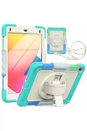 Newface Apple iPad 5 Air 9.7 Kılıf Tablet Rainbow Kapak - Turkuaz