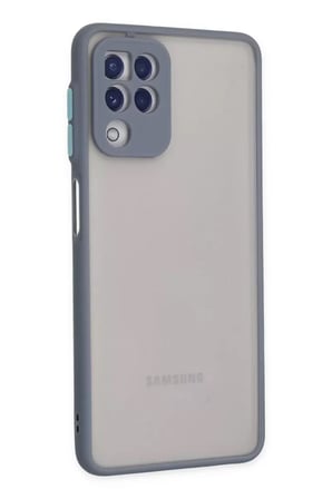 Newface Samsung Galaxy A22 Kılıf Montreal Silikon Kapak - Gri