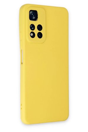 Newface Xiaomi Redmi Note 11 Pro Plus 5G Kılıf Nano içi Kadife Silikon - Sarı
