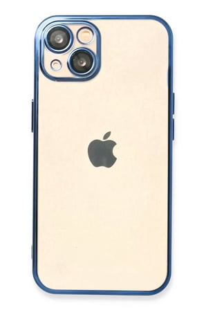 Newface Apple iPhone 13 Kılıf Razer Lensli Silikon - Açık Mavi