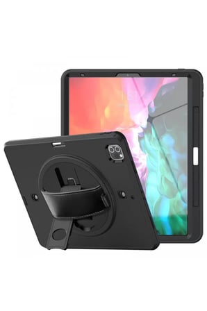Newface Apple iPad Pro 12.9 (2021) Kılıf Strap-C Otterbox Tablet Kapak - Siyah