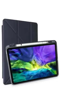 Newface Apple iPad Air 4 10.9 Kılıf Kalemlikli Mars Tablet Kılıfı - Lacivert