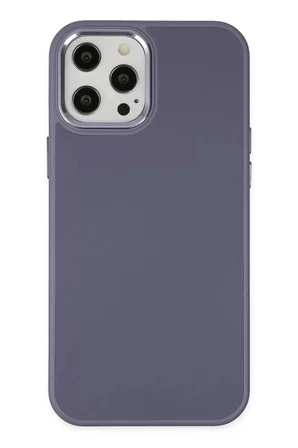 Newface Apple iPhone 12 Pro Max Kılıf Asya Deri Silikon - Mor