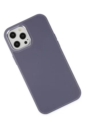 Newface Apple iPhone 12 Pro Max Kılıf Asya Deri Silikon - Mor