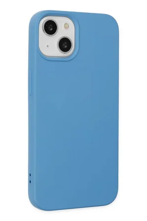 Newface Apple iPhone 14 Plus Kılıf Nano içi Kadife Silikon - Mavi
