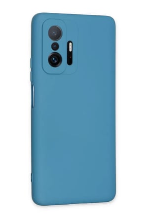 Newface Xiaomi Mi 11T Pro Kılıf Nano içi Kadife Silikon - Mavi