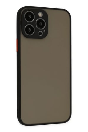 Newface Apple iPhone 14 Pro Max Kılıf Montreal Silikon Kapak - Siyah