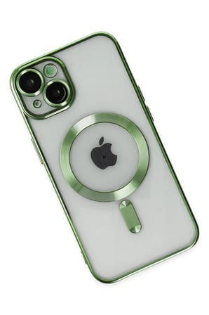 Newface Apple iPhone 14 Kılıf Kross Magneticsafe Kapak - Koyu Yeşil