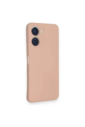 Newface Vivo Y16 Kılıf Nano içi Kadife Silikon - Pudra