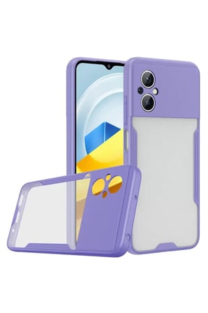 Newface Xiaomi Poco M5 Kılıf Platin Silikon - Lila